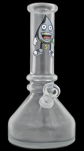 8" Frosted Soft Glass Decal Water Pipe