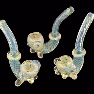 3ct 5" Marble Grip Fuming Sherlock Hand Pipe