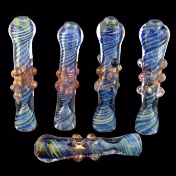 10ct 3" Fuming Strip Marble Grip Chillum
