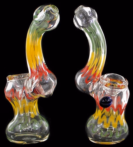 4ct 5" Rasta Cursive Bubbler