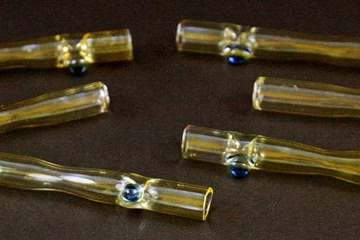 20ct 3" Fuming Straight Shooter Marble Glass Chillum