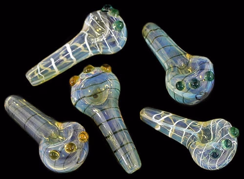 8ct 3" Spiral Art Fuming Marble Crown Hand Pipe