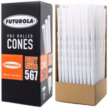 Futurola Bulk Pre-Roll Cones - Party Size 567pk - White