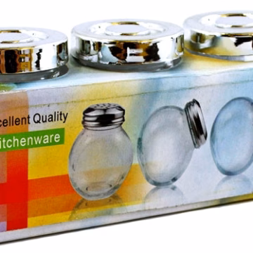 3.5" 3pc Excellent Quality Kitchenware Glass Jar GB6