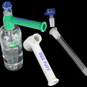GG Puff Glass On Glass Portable Travel Water Pipe Bottle Converter