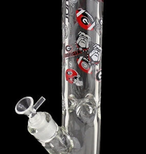 14" Clover Glass Bulldogs Straight Water Pipe