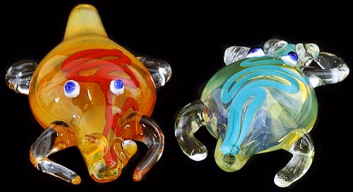 2ct 5" Glass Critter Animal Pipe