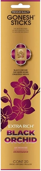12ct Gonesh Extra Rich Stick Incense Black Orchid