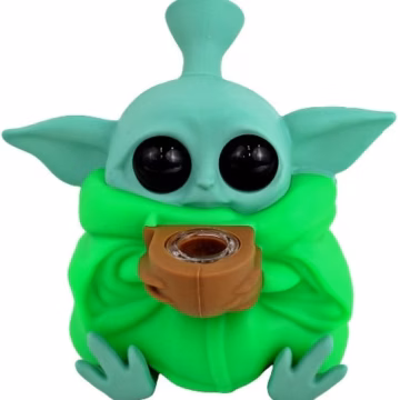 Baby Yoda Grogu Bubbler Water Pipe