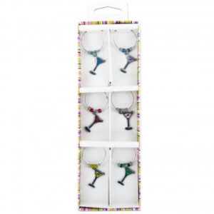 Martini Wine Charm 6pc Set