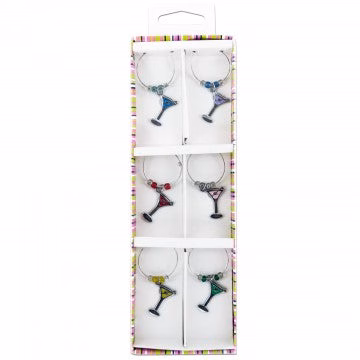 Martini Wine Charm 6pc Set