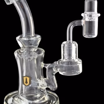 8" Stratus Glass Inside Chamber Curve Rig with Banger and Carb Cap