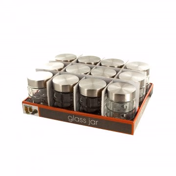 Modern Glass Food Storage Jar 12pc Display