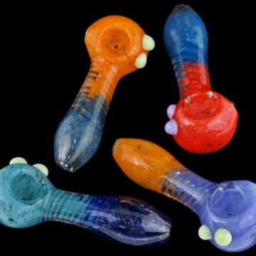 4ct 4" Helix Dual Tone Frit Hand Pipe