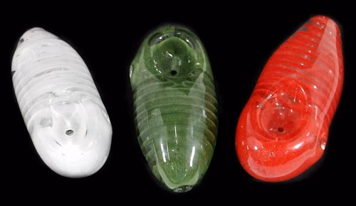 2ct 3.5" Helix Frit Color Art Stoney Hand Pipe