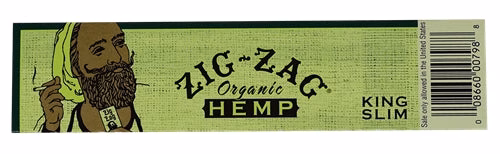 Zig Zag Organic Hemp Rolling Paper - King Size Slim - Image 4