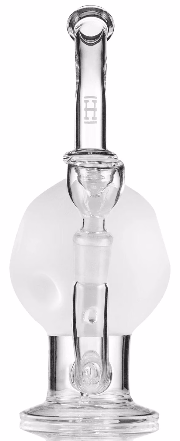 7" Moon Inline Sand Blasted Water Pipe