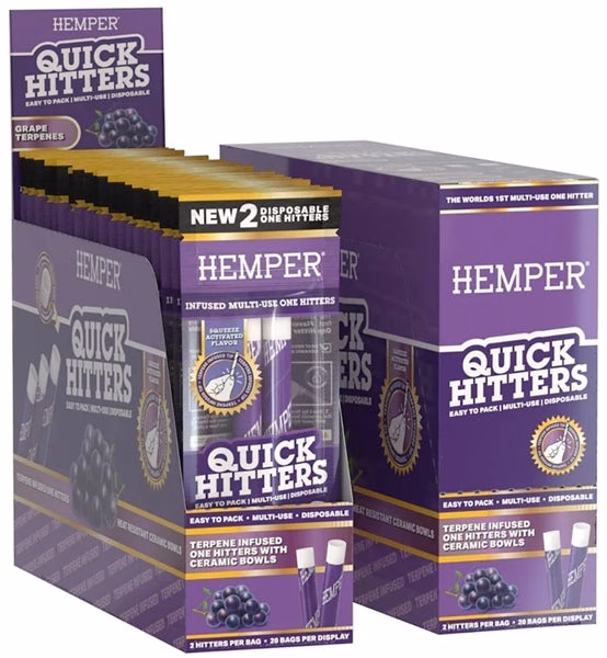 Hemper Quick Hitters - Multi-Use Disposable One Hitters 20pk - Grape - Image 4