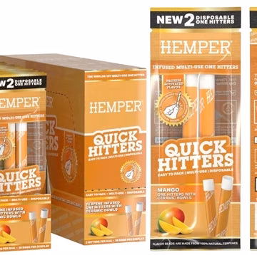 Hemper Quick Hitters - Multi-Use Disposable One Hitters 20pk - Mango
