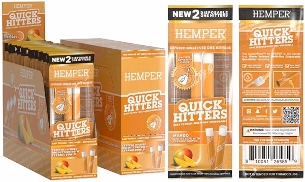 Hemper Quick Hitters - Multi-Use Disposable One Hitters 20pk - Mango