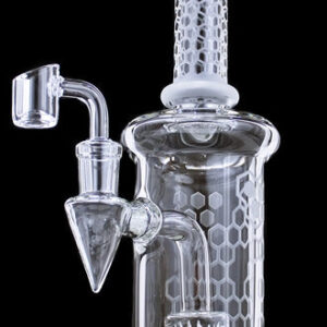 9" 60mm Hex Etched Capsule Hanger Banger Oil Rig Water Pipe