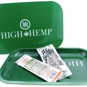 High Hemp Magnet Lid Rolling Tray With Wraps Bundle