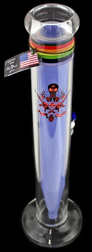 15" High Med Inside Icer Recycler Straight Water Pipe