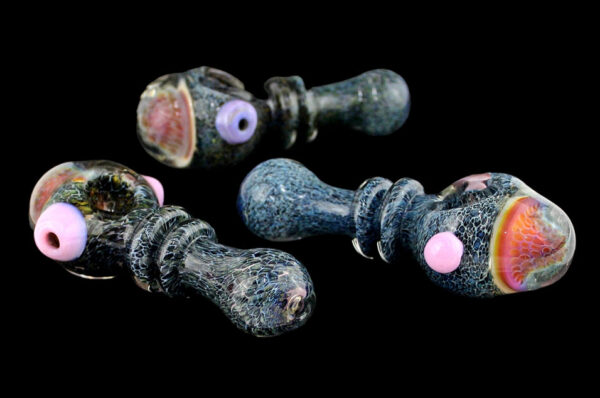 2ct 4" Honeycomb Head Sandy Frit Hand Pipe