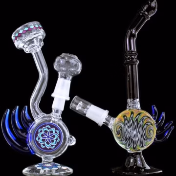 2ct 7" Horn Disc Long Neck 14mm Oil Rig Assortment