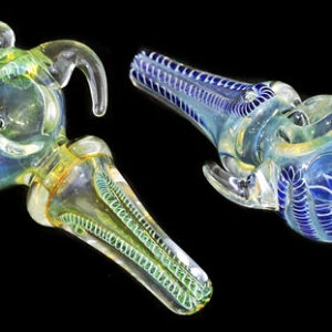 2ct 4" Horn Fuming Marble Cone Hand Pipe