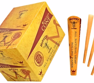 Hornet 110mm Hemp Cones - King Size 24x3pk