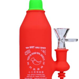 7" Siracha Hot Sauce Silicone Water Pipe