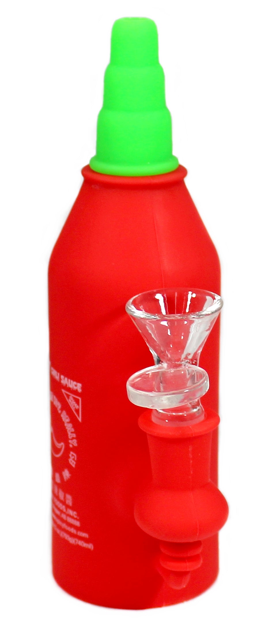 7" Siracha Hot Sauce Silicone Water Pipe