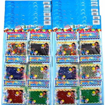24ct Jelly Ball-Decor Seven Color Crystal Ball Water Beads 6pk