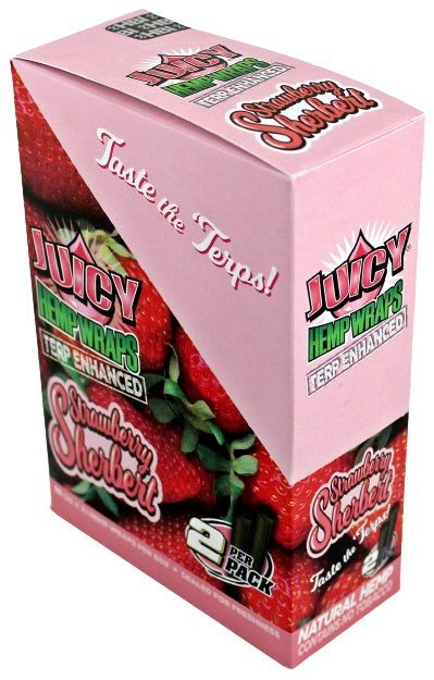 Juicy Hemp Wraps Terp Enhanced - Strawberry Sherbet