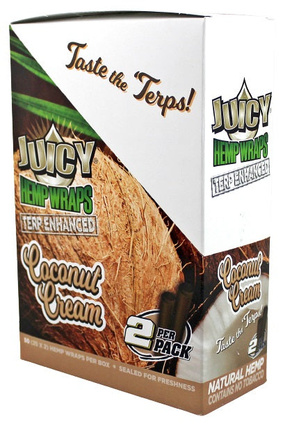 Juicy Hemp Wraps Terp Enhanced - Coconut Cream