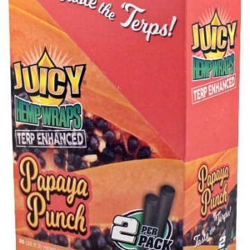 Juicy Hemp Wraps Terp Enhanced - Papaya Punch