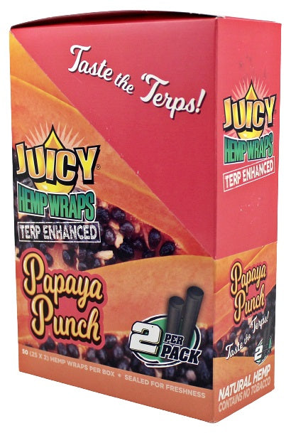 Juicy Hemp Wraps Terp Enhanced - Papaya Punch