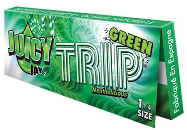 Juicy Jays Rolling Paper - 1 1-4 Green Trip