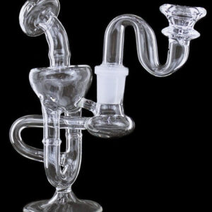 5" Karash Double Loop Recycler Water Pipe With Sherlock Bowl