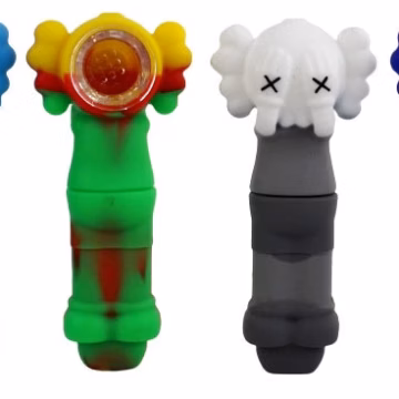 5ct Kawz Silicone Hand Pipe with Glass Bowl