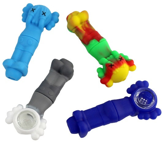 5ct Kawz Silicone Hand Pipe with Glass Bowl