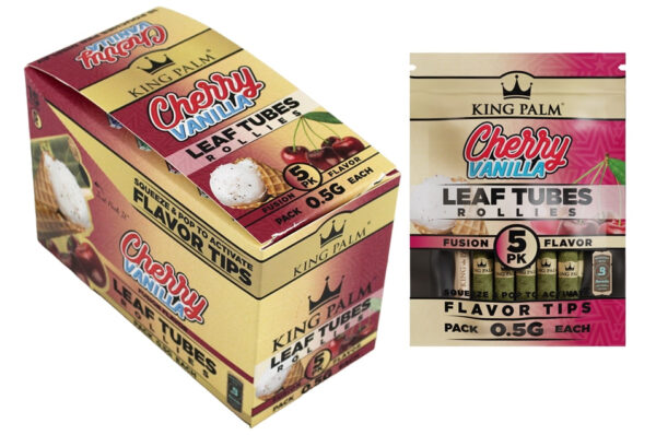 King Palm Leaf Tubes - Rollies - Cherry Vanilla 5x15pk