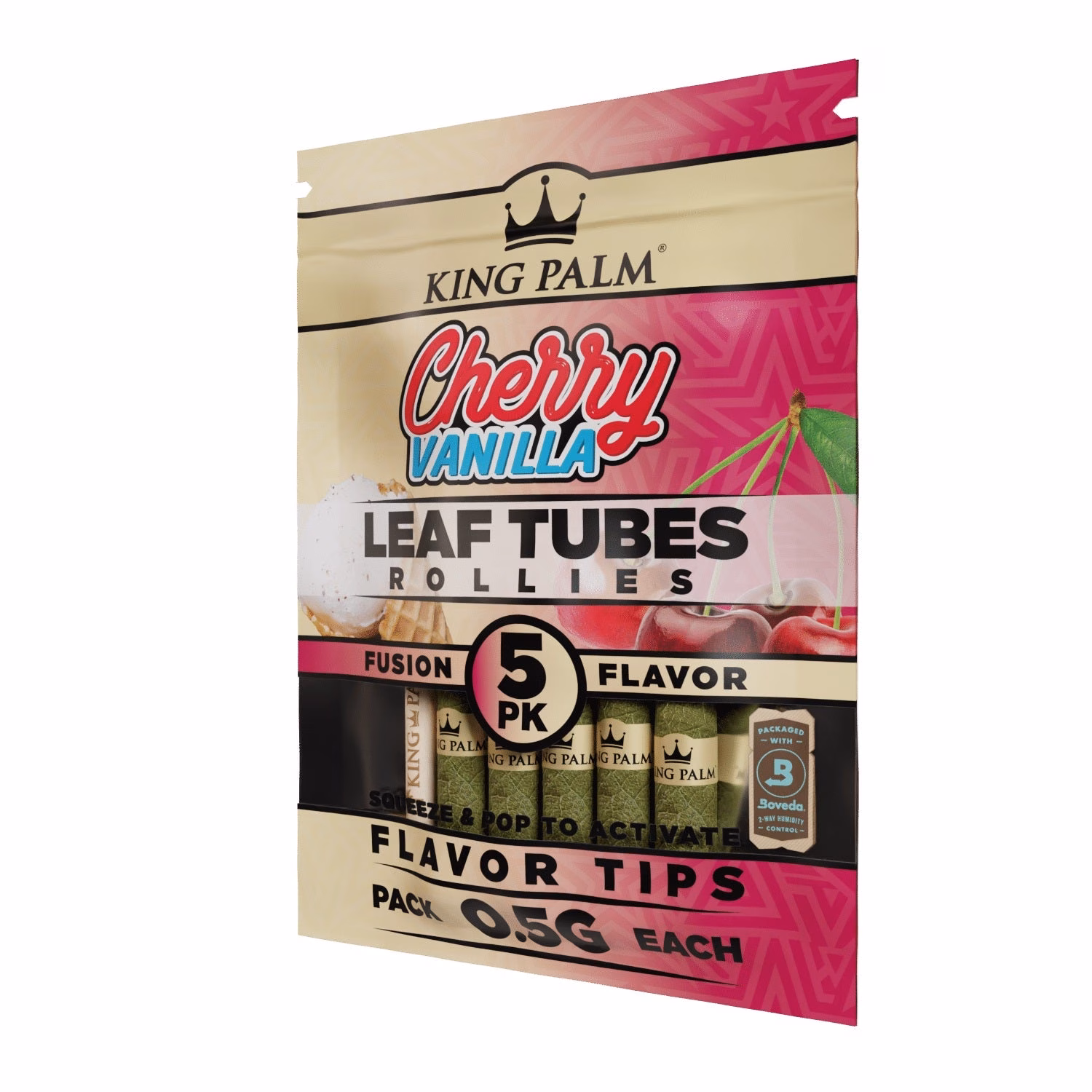 King Palm Leaf Tubes - Rollies - Cherry Vanilla 5x15pk