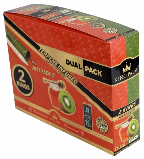 King Palm Dual Honey Pot King Kiwi - 2x20pk - King Size Rolls