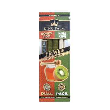 King Palm Dual Honey Pot King Kiwi - 2x20pk - King Size Rolls