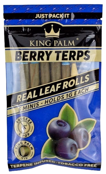 King Palm Natural Leaf Rolls - Minis 5x15 - Berry Terps - Image 3
