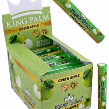 King Palm Mini Tube Single Rolls 24pk - Green Apple