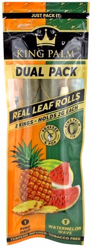 King Palm Dual Pine Drip Watermelon Wave - 2x20pk - King Size Rolls