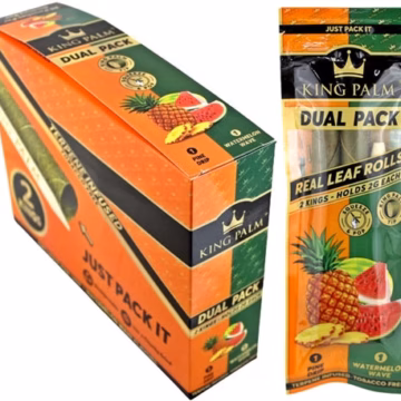 King Palm Dual Pine Drip Watermelon Wave - 2x20pk - King Size Rolls